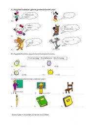 English worksheet: 4thyear