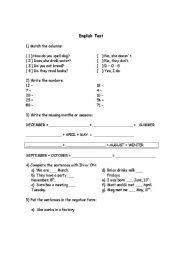 English worksheet: English Test - general