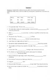 English Worksheet: Exercise: Present Simple VS Present Continuous