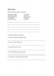 English worksheet: Should and Because