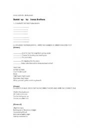 English Worksheet: SONG ACTIVITY