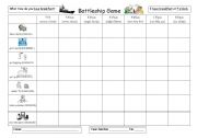 English worksheet: Battleship Time