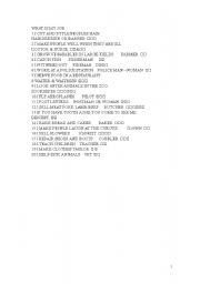 English Worksheet: whats my job