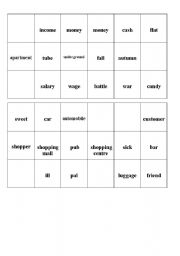 English Worksheet: Dominoes -Synonyms