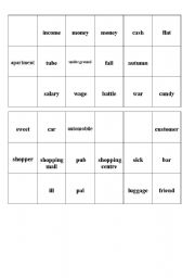 English Worksheet: Dominoes -Synonyms
