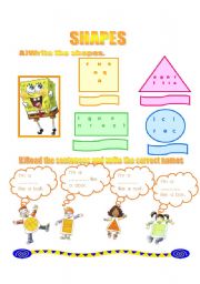 English Worksheet: SHAPES