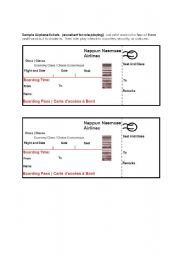 English Worksheet: Airplane tickets