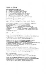 English Worksheet: Stolen car lyric by Sting