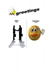 English worksheet: greetings 1 