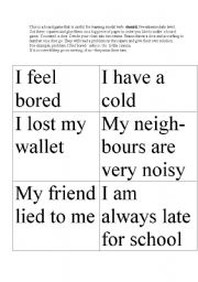 English Worksheet: Board game with modal verb should