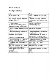 English worksheet: Meeting Role Play Sample with Role Cards