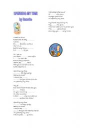 English Worksheet: Spending my time, by roxette