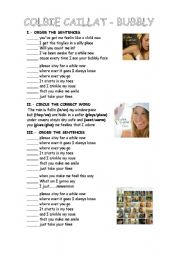 English Worksheet: Bubbly Colbie Caillat