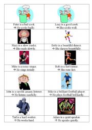 English worksheet: INtroduce adverbs