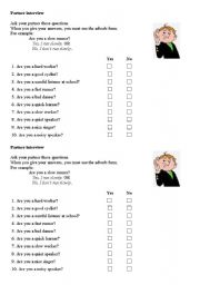 English worksheet: Adverbs: Pairwork worksheet 