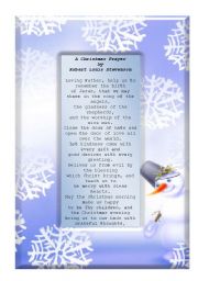 A Christmas prayer by Robert Louis Stevenson