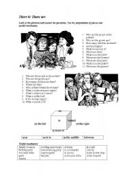 English Worksheet: There is/ there are