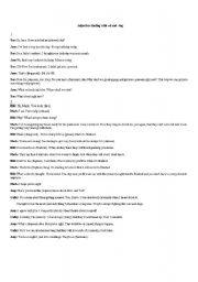 English Worksheet: adjectives ending in 