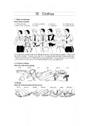 English worksheet: CLOTHES