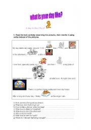 English Worksheet: Garfield`s Day