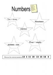 English worksheet: Numbers writing 