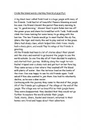 English Worksheet: adventures of the fab five