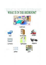 English worksheet: What is in the bedroom?