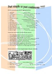 English Worksheet: Past simple or past continuous