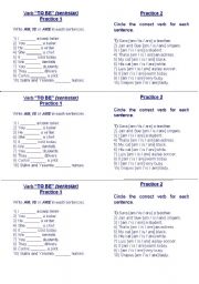 English Worksheet: VERB TO BE