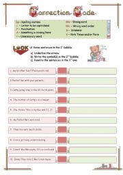 English Worksheet: Correction Code - Learning from our Mistakes