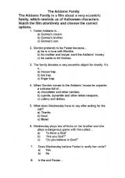 Questionnaire about The Addams Family