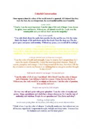 English worksheet: colourfull conversation