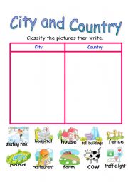 English Worksheet: City and Country