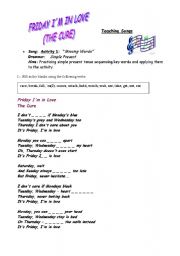 English Worksheet: Teaching Songs