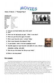 English Worksheet: MOVIES