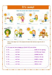 WEATHER/PRESENT CONTINUOUS