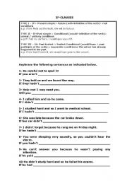 English Worksheet: If-Clauses