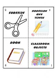 Classroom Objects Mini Book