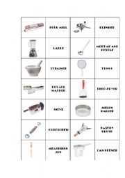 English Worksheet: Kitchen utensils domino 3