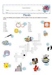 English Worksheet: Plurals