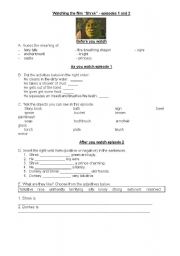 English Worksheet: Shrek