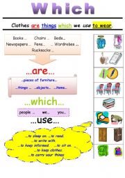 Relative pronouns: WHICH