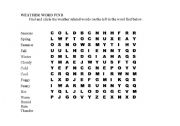 English worksheet: Weather Word Find