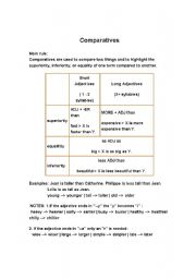 English Worksheet: comparative