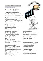 English Worksheet: Fat weird al yankovic