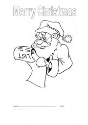 English Worksheet: merry christmas
