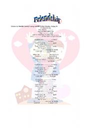 English worksheet: friendship