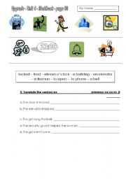 English worksheet: Upgrade - unti 4 Vocab abd sentence practice