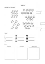 English worksheet: numbers