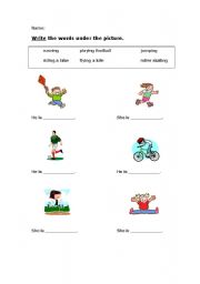 English worksheet: Present Continuous Practice